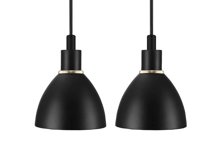 Pendelleuchte V Ø 12cm Schwarz Stahl, lackiert E14