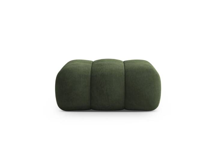 Pouf en velours vert