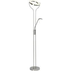 Brilliant Demian LED-Deckenfluter mit Leselampe LED LED fest eingebaut 18 W EEK: E (A - G) Eisen, Chrom G93033/77