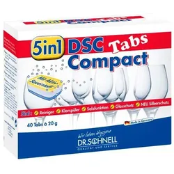 Dr. Schnell 5in1 Spülmaschinentabs »DSC COMPACT« 40 Stück blau