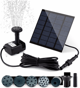 Drop Dash Deals Solar Bird Bath Fountain Pump With Nozzles For Pond And Garden Decor Solar Bird Bath Fountain Pump With Nozzles For Pond And Garden Decor