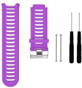 Everyday Crate Garmin Forerunner 910XT Silicone Watch Band Soft Adjustable Replacement Strap purple