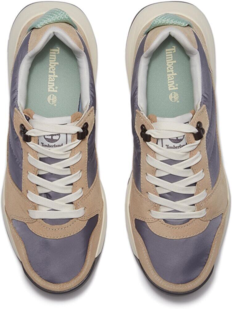 Sneaker TIMBERLAND "RETRO SWIFT LOW LACE UP SNEAKER", Damen, Gr. 38, beige (md pur woven), Leder, Textil, Schuhe Sneaker md pur woven 38