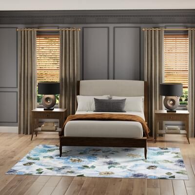 Everyday Chic by HGTV Soft Flannel Zero Pile Printed Non-Slip Machine Washable Indoor Area Rug