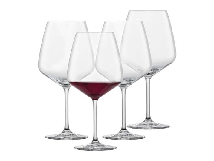 SCHOTT ZWIESEL Burgunder Rotweinglas Tulip 4er Set, bauchige Burgundergläser für Rotwein aus Tritan Kristallglas, spülmaschinenfest, 123608