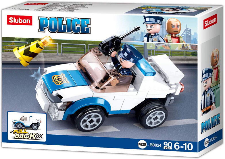 Police : Voiture de police à rétrofriction 90 pcs - Sluban