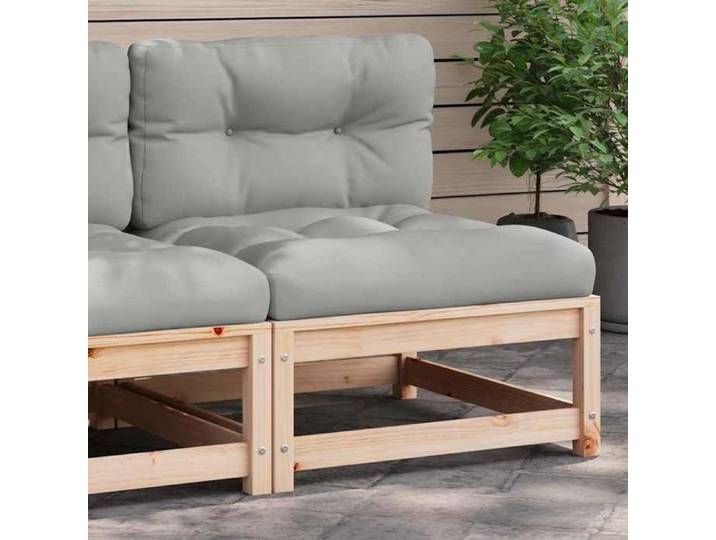 Canapé de jardin sans accoudoirs et coussins-Salon de jardin-Sofa de jardin bois massif de pin 957561