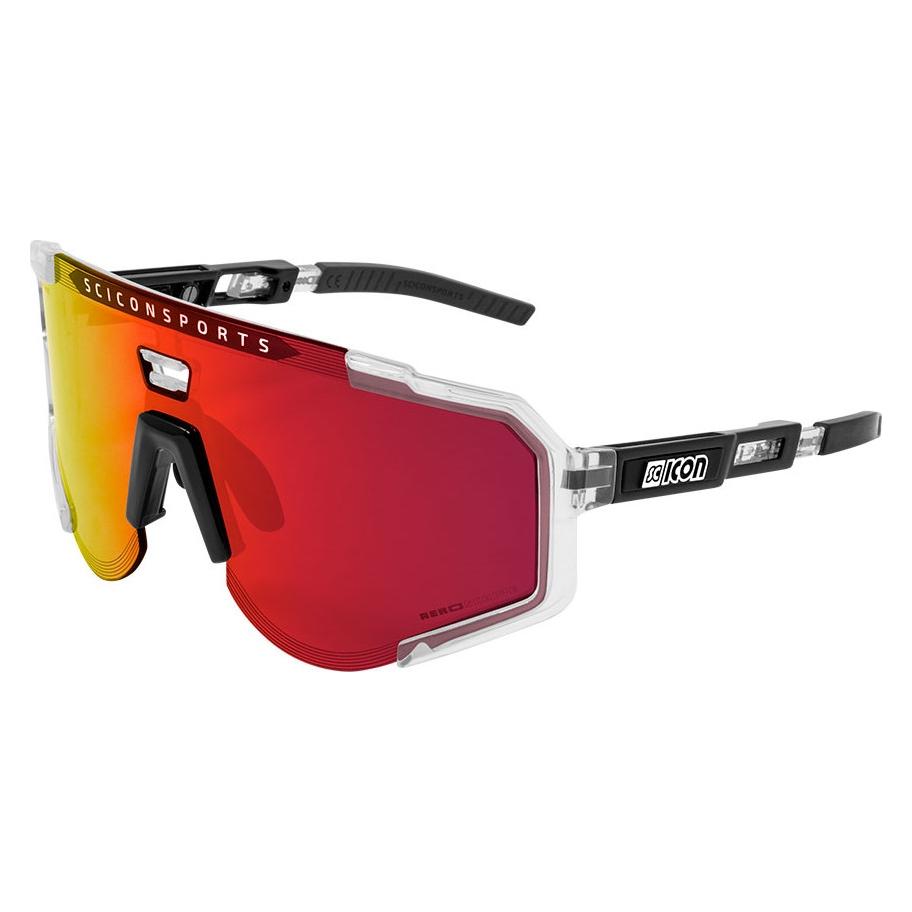 Scicon Aeroscope cykelbriller crystal gloss/multimirror red (Crystal Gloss, multimirror red) (EY390607)