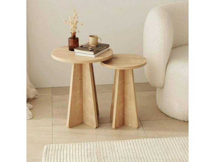 Dmora Couchtisch Eridani 40x40x50h cm Braun Rundform