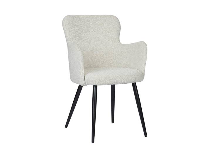 Armlehnstuhl „Wing“ Weiss Bouclé Global Interiors
