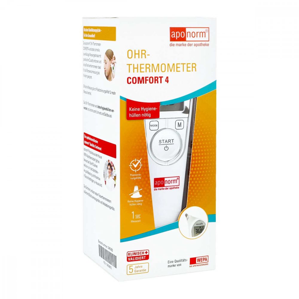WEPA Apothekenbedarf GmbH & Co KG Aponorm Fieberthermometer Ohr Comfort 4 13659812