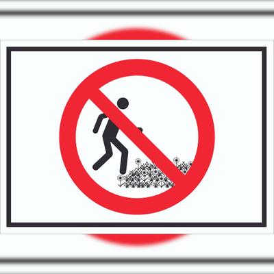 HB-Druck Wiese betreten verboten Schild Symbol A0 (841x1189mm)