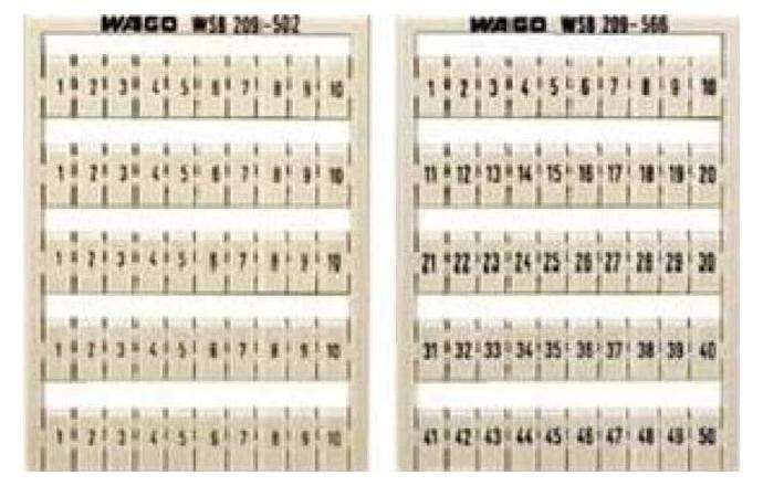 WAGO 209-501 Snelbeplakkingssysteem WSB, onbedrukt, wit