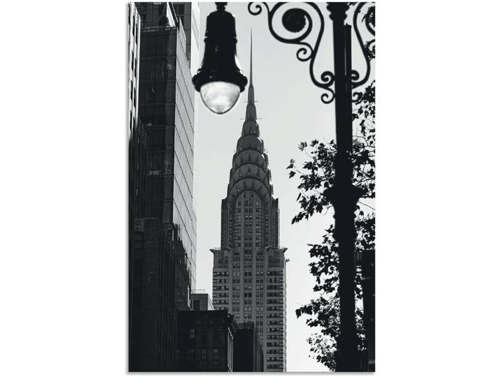 Wandbild ARTLAND New York Chrysler Building , schwarz (farbe bild(er): schwarz), B:20cm H:30cm, Bilder, Wandbild, als Alubild, Poster in verschied. Grössen