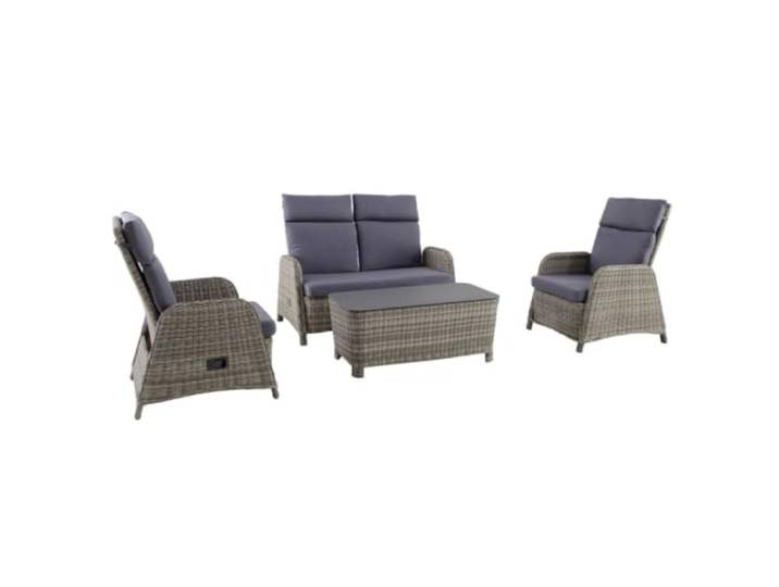 elGiga MWH Verando Lounge-Set - 4-teiliges Gartenmöbel-Set