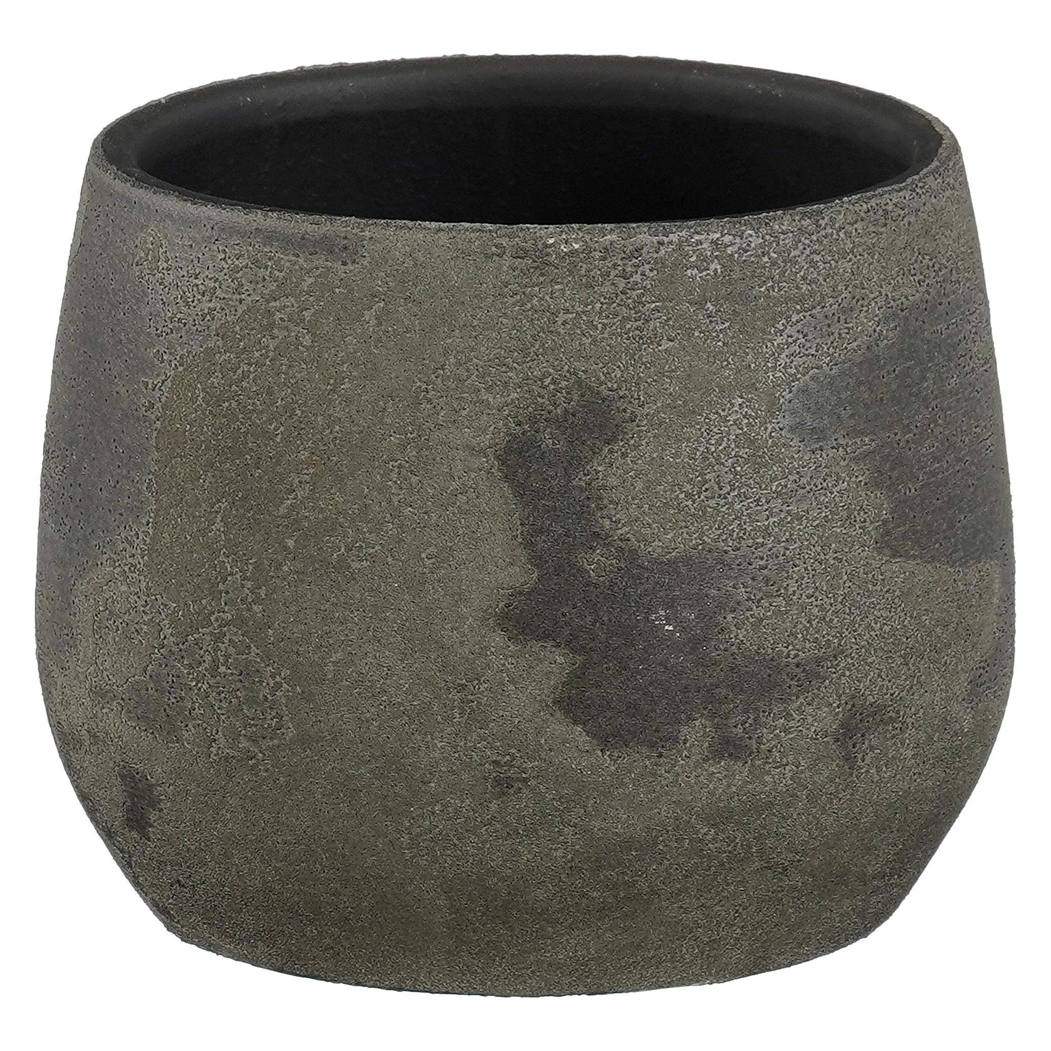 Mica Flower pot OLAF 1193439, ceramics, anthracite (16.50 x 13 cm) (1193439)