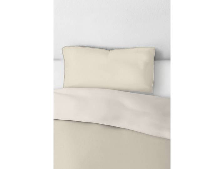 Mako-Satin Kissenbezug Papis Beige/Creme 40 x 80cm Mako-Satin