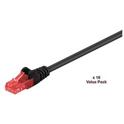MicroConnect V-UTP610SVP RJ45 Patchkabel 10 m Schwarz 10 St.