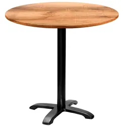 RestooTab - Tisch Bazila Ø80cm Dekor heller Tanin