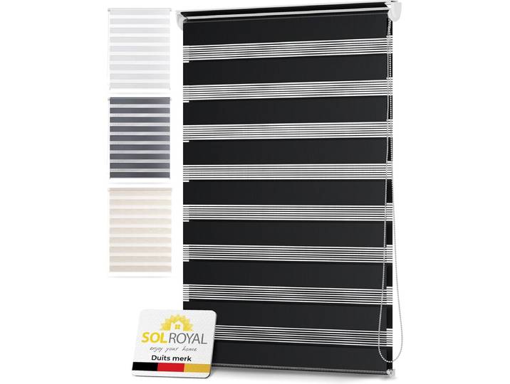 Sol Royal DL2 Rolgordijn Lichtdoorlatend 100x220 cm zwartDuo Rolgordijn zonder Boren Klembevestiging