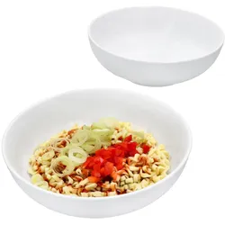 2er Set STABIL Ramenschüssel 820ml Ø21cm Porzellan Weiß Suppe Pasta Schale