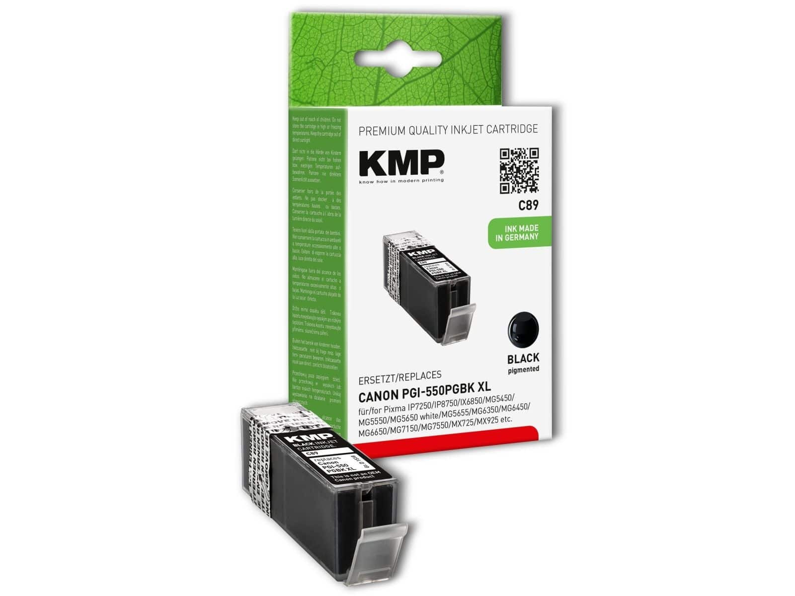 KMP C89 Inktpatroon - 28 ml - Zwart - Compatibel