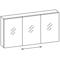 Artiqua Variabler Spiegelschrank, Graphit Struktur quer, 070-SDV-6-401 070-SDV-6-401