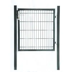 Aileenstore Gartentor Zauntor Einfahrtstor Stabmattenzaun Flügeltor Anthrazit Grau 1600 x 1000 mm