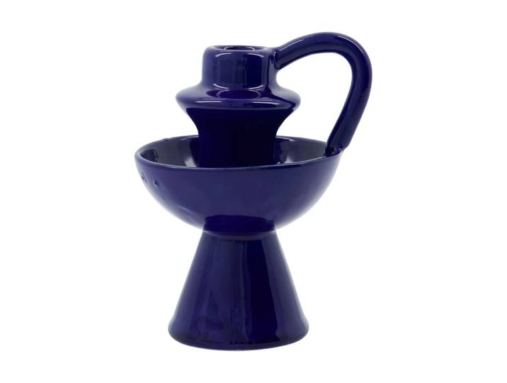 House Doctor Bougeoir Diva 14 cm Bleu