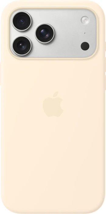 Apple Silikon Case mit MagSafe für iPhone 17 Pro Max Vanille