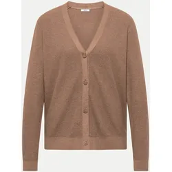 Strickjacke mit V-Ausschnitt Braun L