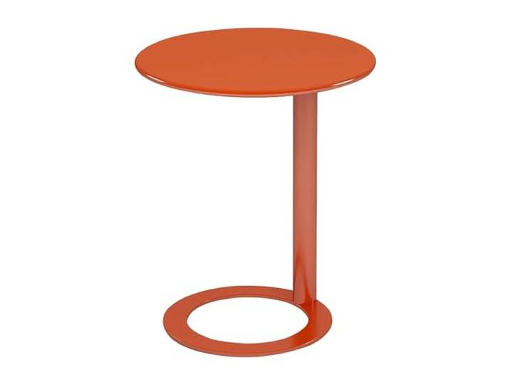 XCHtuerFY Beistelltisch, Stilvoller, platzsparender Beistelltisch aus Metall for Wohn(18.9″wx27″h,Orange)