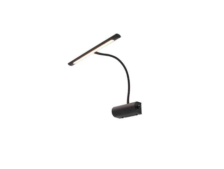 Applique murale design noire 32 cm avec LED et variateur -
