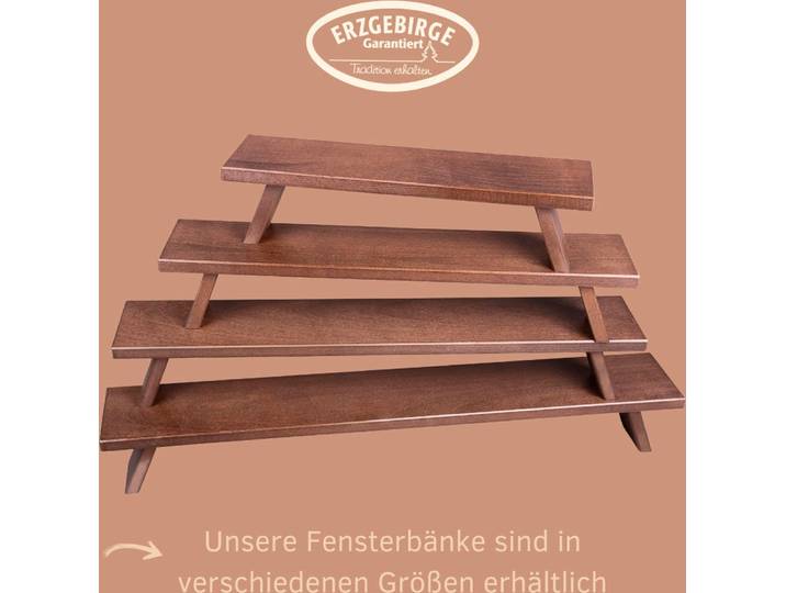 Schwibbogen-Fensterbank WEIGLA Weihnachtsdeko, Made in Germany , braun, B:45cm H:11cm T:7,5cm, Holzwerkstoff, Schwibbögen, Schwibbogen-Fensterbank, aus Buchenholz, Tiefe ca. 7,5 cm