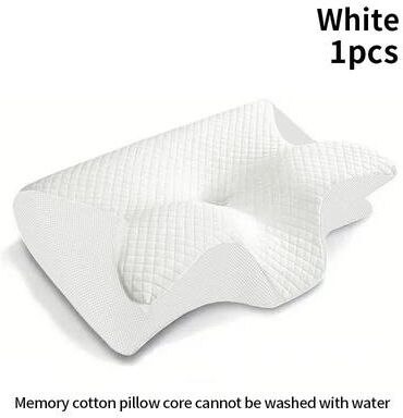 Multicon Wholesale Hub Ergonomic Memory Foam Pillow For Travel, Cervical Neck Support,Design To Help Sleep And Protect Neck white