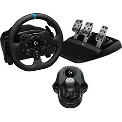 LOGITECH G923 SE TRUEFORCE für PS 4, PS5, PC, Mac, Rennlenkrad und Pedale + Driving Force Schalthebel