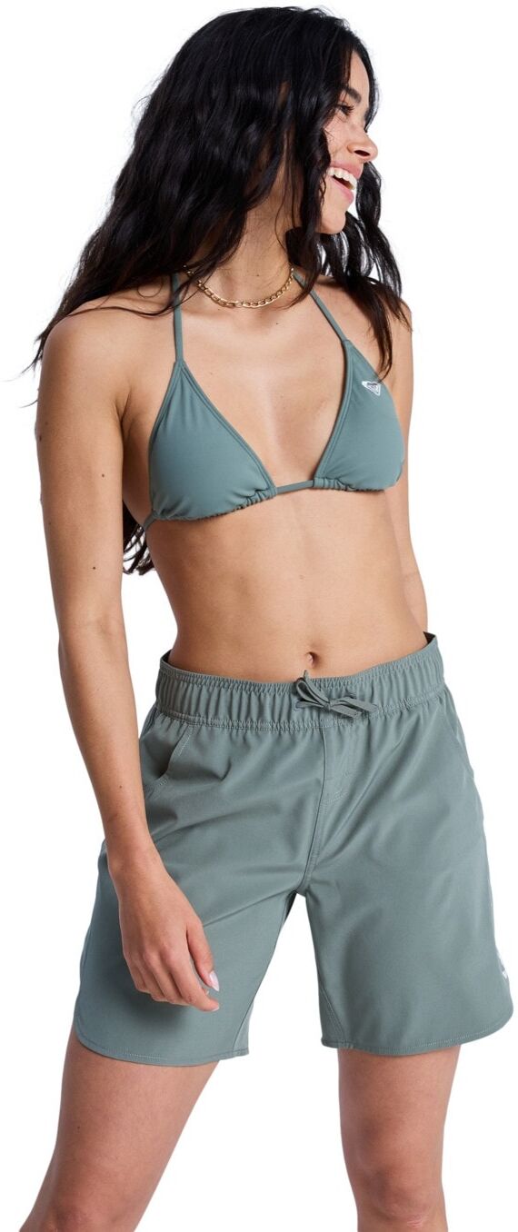 Boardshorts ROXY "Roxy Wave 7", Damen, Gr. XL, US-Größen, grün (agave grün), Obermaterial: 55% Microfaser, 37% Microfaser, 8% Elasthan., Badehosen Boardshorts