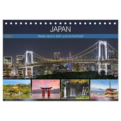 JAPAN Reise durch Zeit und Schönheit (Tischkalender 2027 DIN A5 quer), CALVENDO Monatskalender