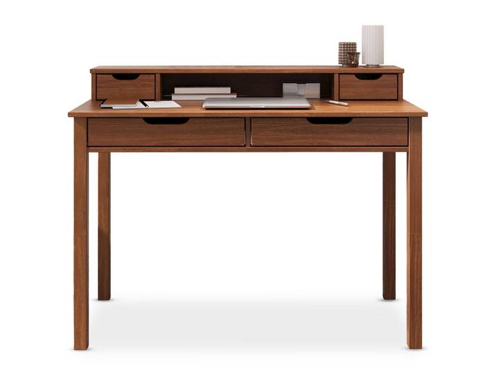 Idimex Schreibtisch Raul Kastanie, Kastanienfarben, Holz, Kiefer, Mode, 54x87x114 cm, Büromöbel, Schreibtische, Schreibtische