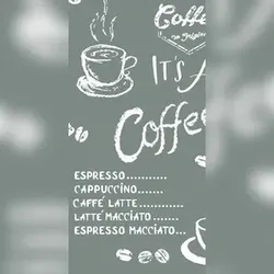 Mank Serviette aus Airlaid, Coffee Time in Anthrazit, 33 x 33 cm, 1/8- Falz, 50 Stück - Kaffee Kakao Tee Getränke