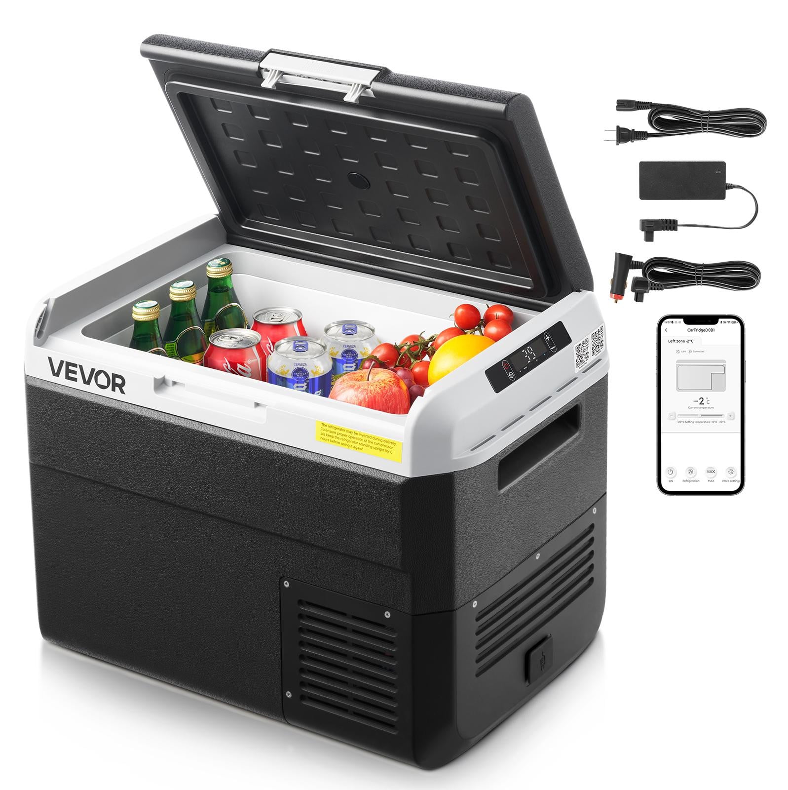 VEVOR Compressor Koelbox 30L, Draagbare autokoelkast met app-bediening, zwart