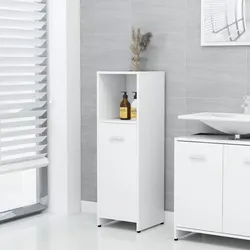 vidaXL Badezimmerschrank Weiß 30x30x95 cm Spanplatte
