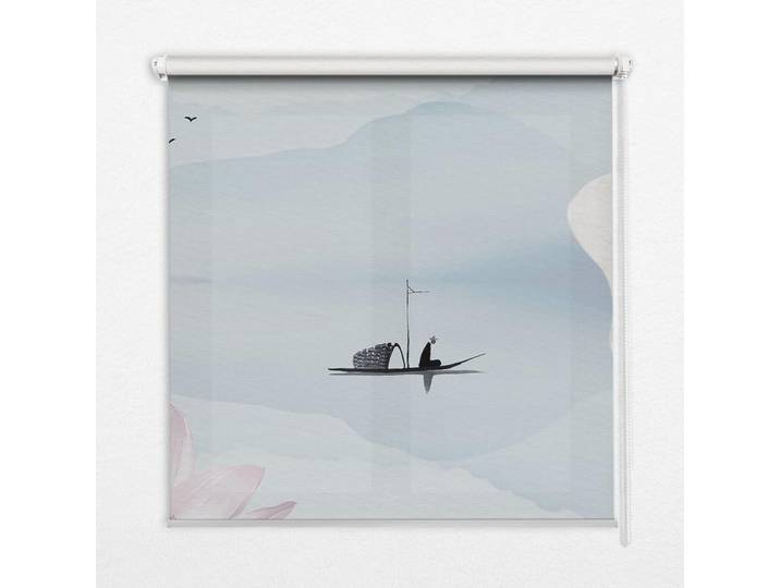 Tulup Innenrollo - Fensterrollo - Rollo - 90x180 cm - Ein Fischer auf einem Boot, Weiß, Kunststoff, Rechteckig, 90x180x0.5 cm, Heimtextilien, Vorhänge, Rollos