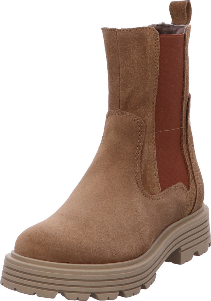 Red Rag Girls Mid Boot Elastic Lamb Light Brown 34