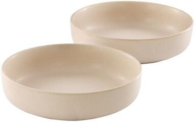 Soho Lounge Set of 2, 8 Inch Stoneware Dinner Bowl Beige