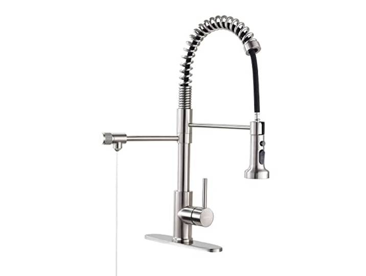 PAKING Trinkwasserhahn, Küchenarmatur, Küchenspüle Wasserhahn, Wasser-Filtration Wasserhahn, Spülbeckenarmatur, Pull-Down-Küchenarmaturen, Bar-Wasserfilter-Wasserhahn, gebürstetes Nickel, Edelstahl,