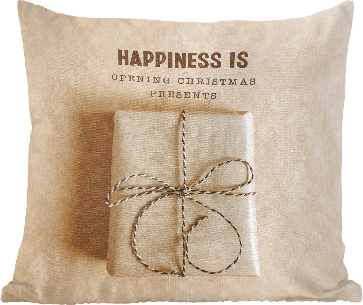 Kerstsierkussen met quote voor in de woonkamer, 50 x 50 cm