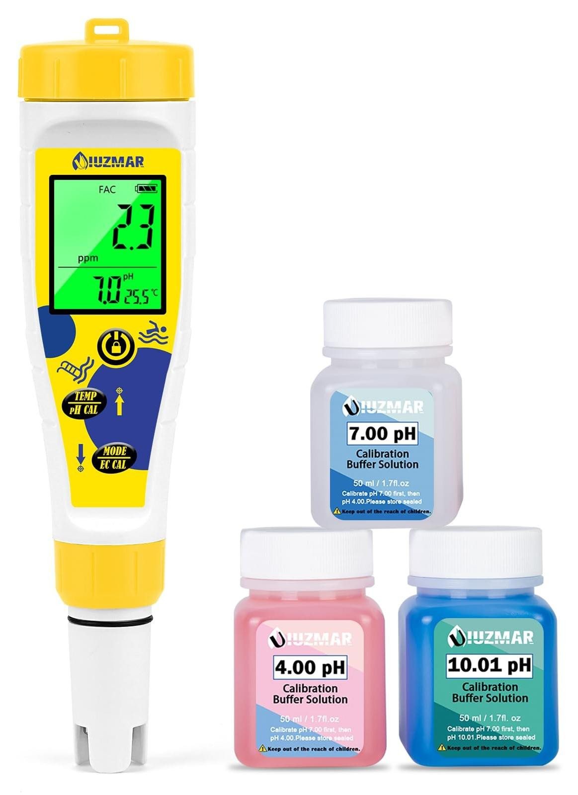 SolidKeus Pool pH Chlorine Tester en Zoutmeter voor Zwembaden