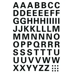 HERMA Buchstabenetikett Folie schwarz /A-Z 10mm