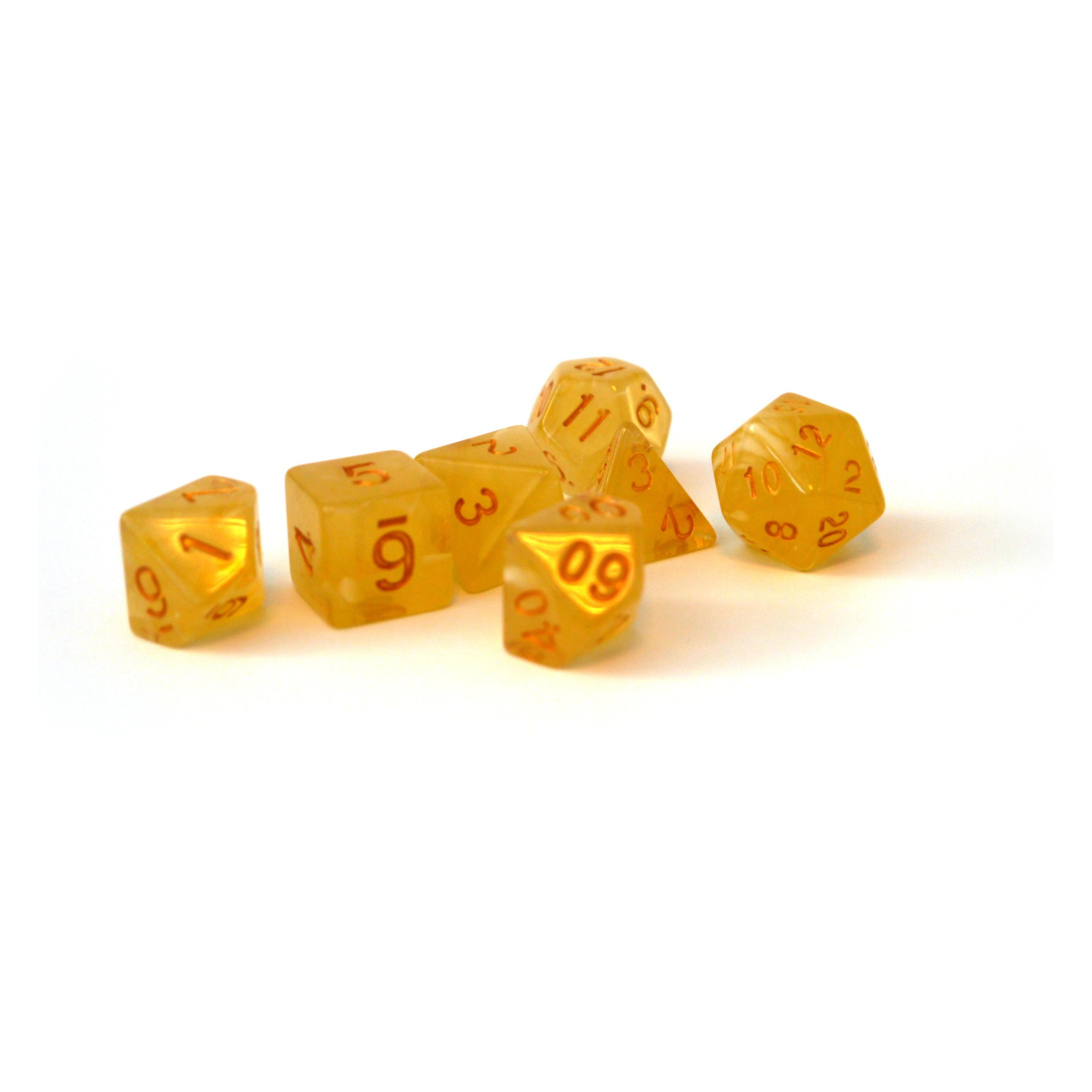 Dice4friends Würfelset Frost: Tequilla Sunrise (7) (DIC86044)